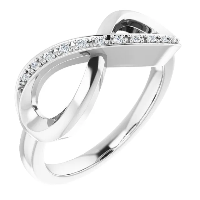 .05 CTW Natural Diamond Infinity-Inspired Ring