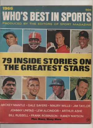 [1 of 1 ] 1966 Who's Best In Sports Produced By Sport Magazine "79 Inside Stories On The Greatest Stars: Lew Alcindor" From The Personal Collection of Kareem Abdul Jabbar