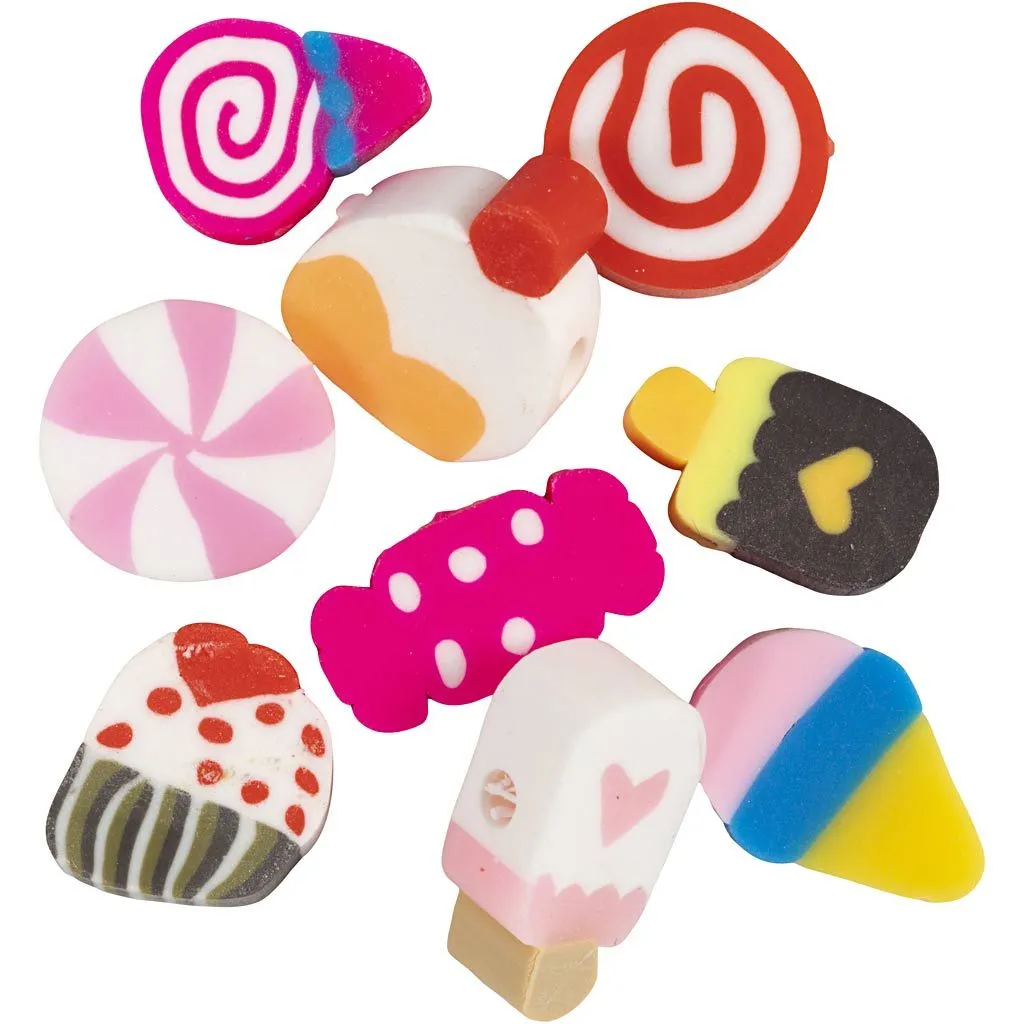 10mm Candy Cakes & Ice Cream Beads – Make Personalized Bracelets Necklaces & Earrings