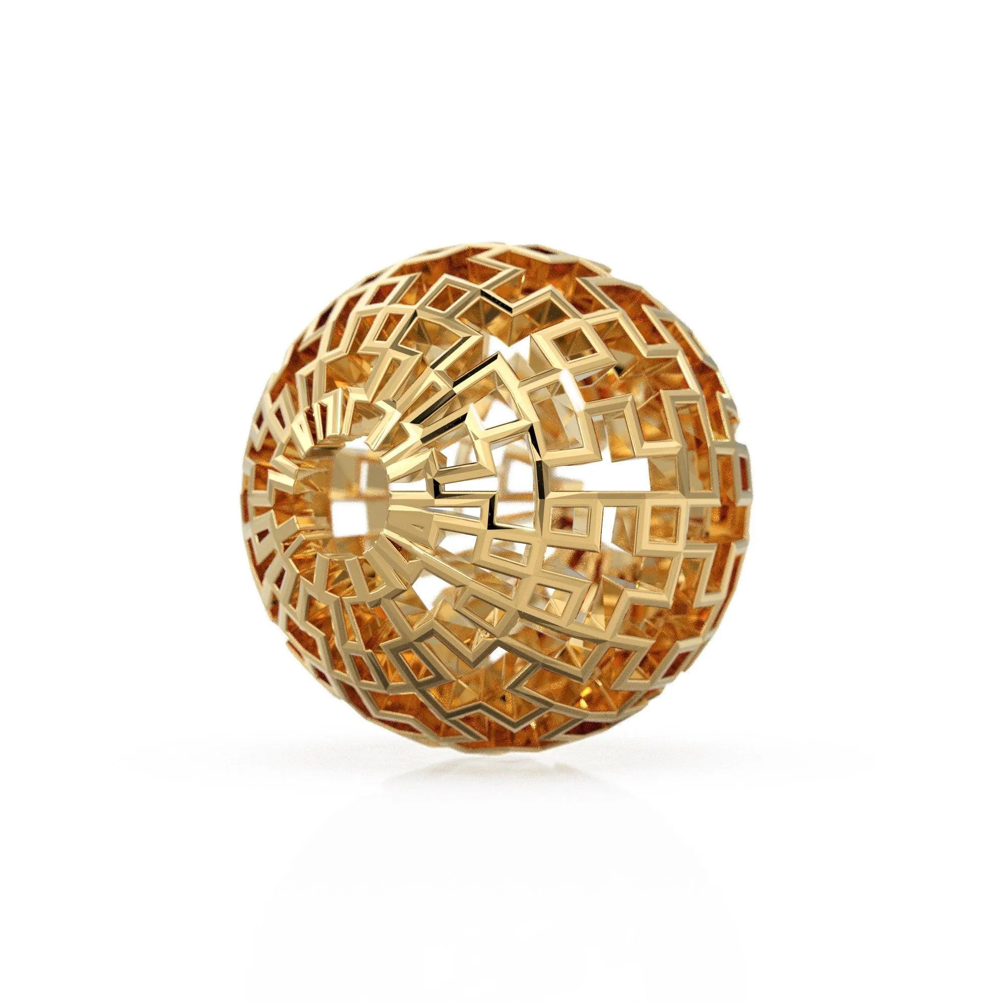 13mm Strong and Beautiful Geometric Solid Gold 14k 18k Handmade Gold Spacer Bead Jewelry Making Supply