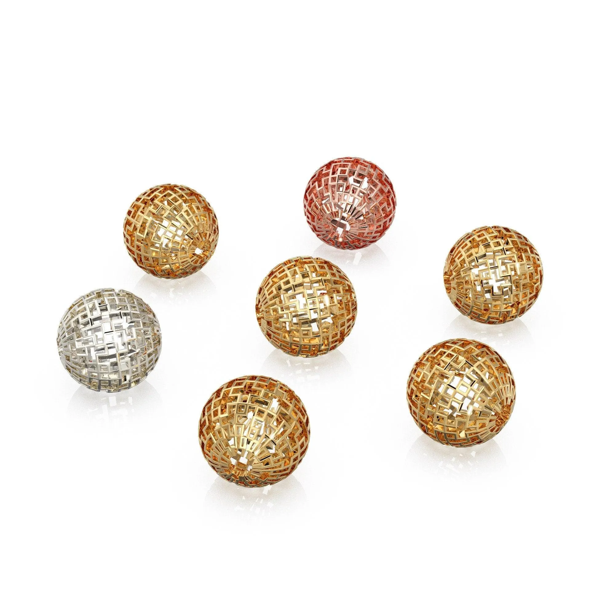 13mm Strong and Beautiful Geometric Solid Gold 14k 18k Handmade Gold Spacer Bead Jewelry Making Supply