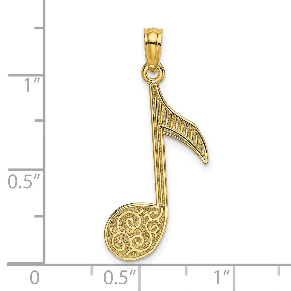 14k Music Note Charm