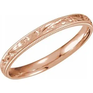 14K Rose Comfort-Fit Band Size 7