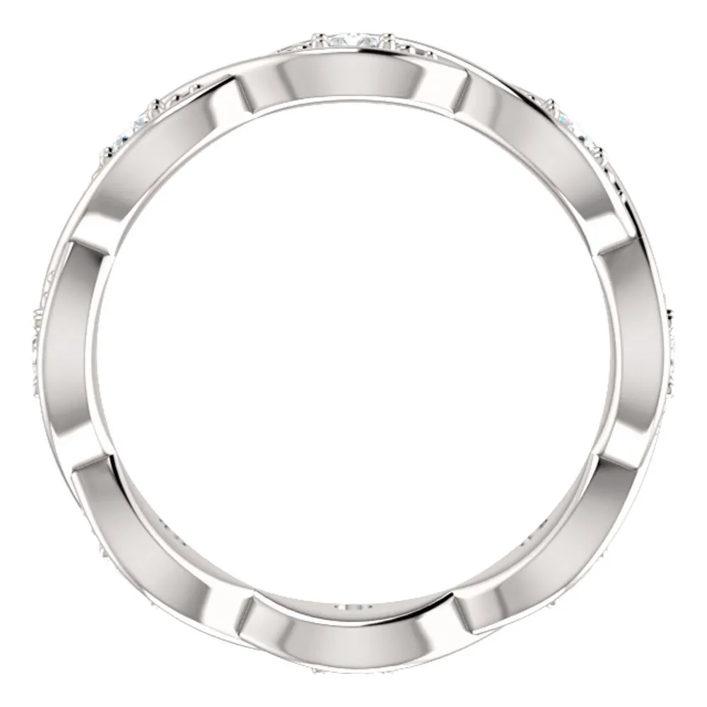 14k White Gold 1/6 CTW Diamond Infinity-Inspired Eternity Band 5