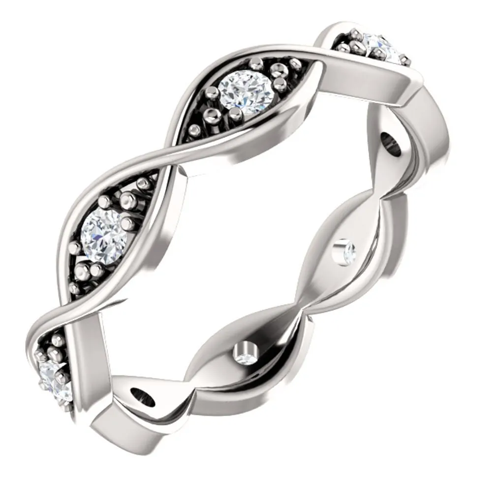 14k White Gold 1/6 CTW Diamond Infinity-Inspired Eternity Band 5
