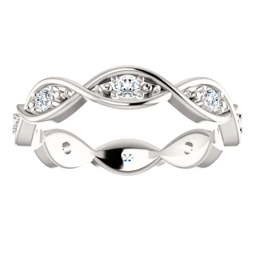 14k White Gold 1/6 CTW Diamond Infinity-Inspired Eternity Band 5