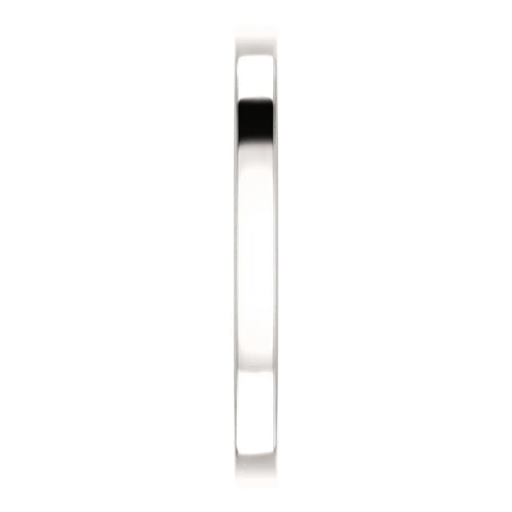 14k White Gold Sculptural-Inspired Band, Size 7