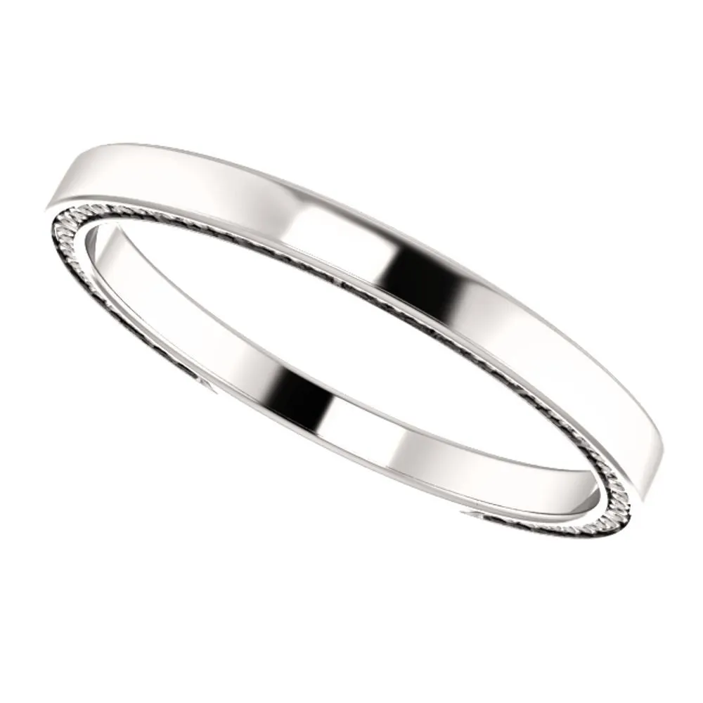 14k White Gold Sculptural-Inspired Band, Size 7
