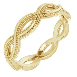 14K Yellow 4.55 mm Infinity-Inspired Band Size 6