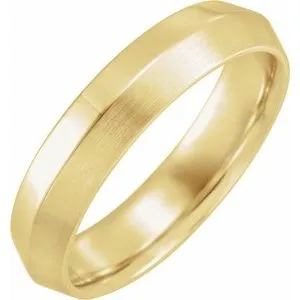 14K Yellow 6 mm Knife-Edge Band with Satin Finish Size 11