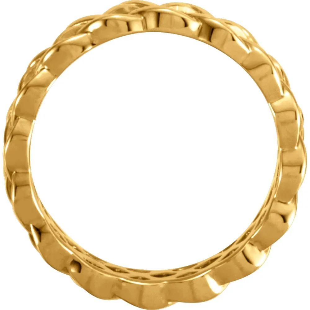 14k Yellow Gold 8mm Celtic Inspired Band Size 6