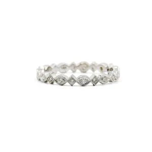 14kw .10ctw Marquise & Square Bezel Band