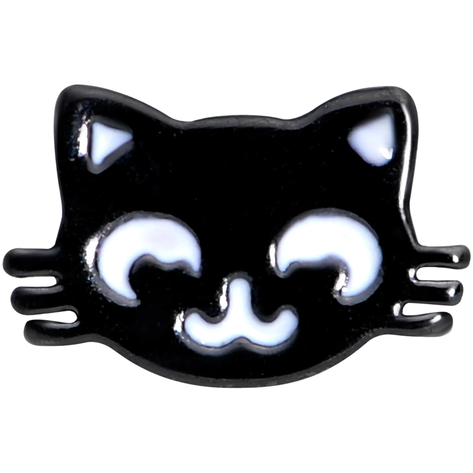 16 Gauge 5/16 Black Cat Mouse Halloween Labret Monroe Tragus