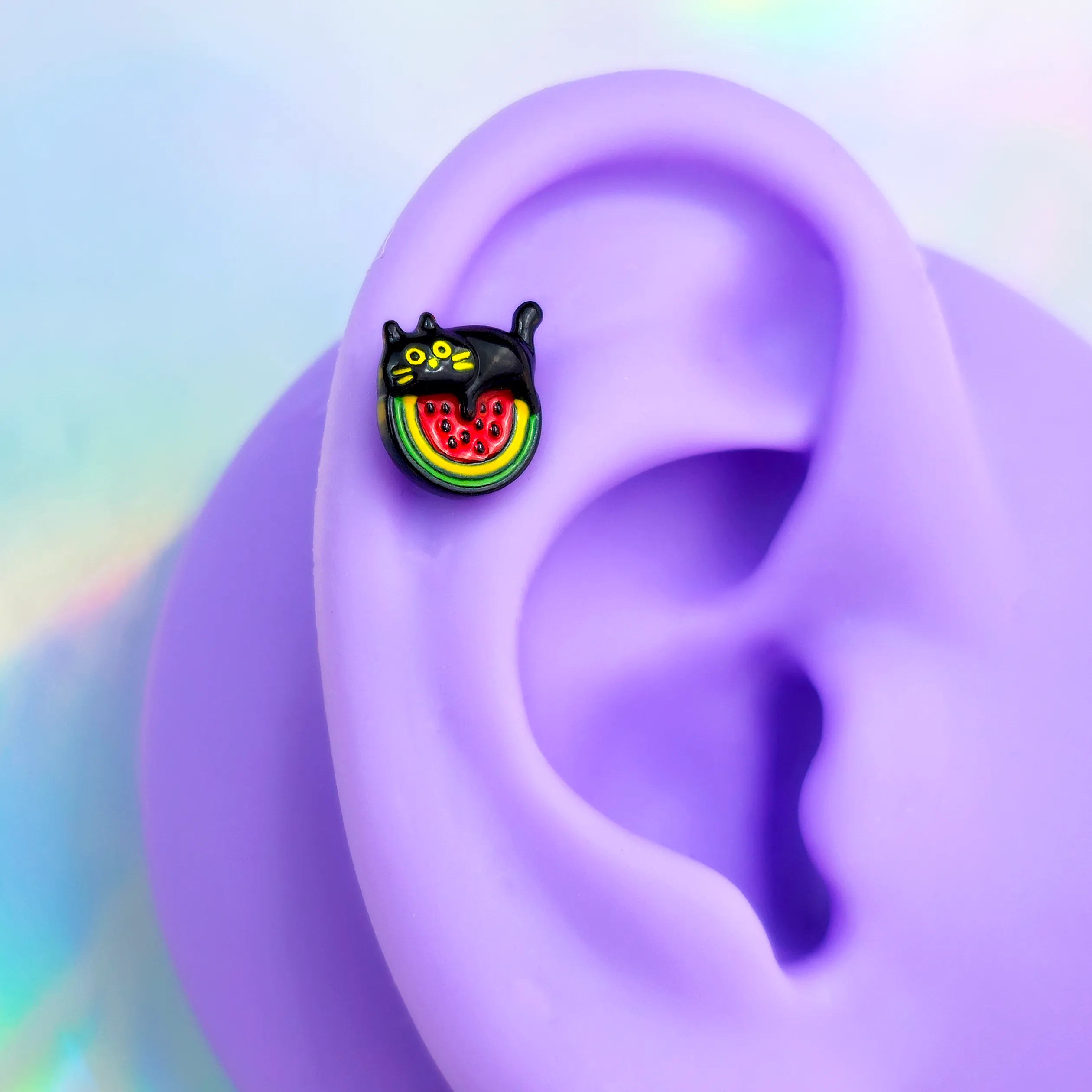 16 Gauge 5/16 Watermelon Cat Love Labret Monroe Tragus