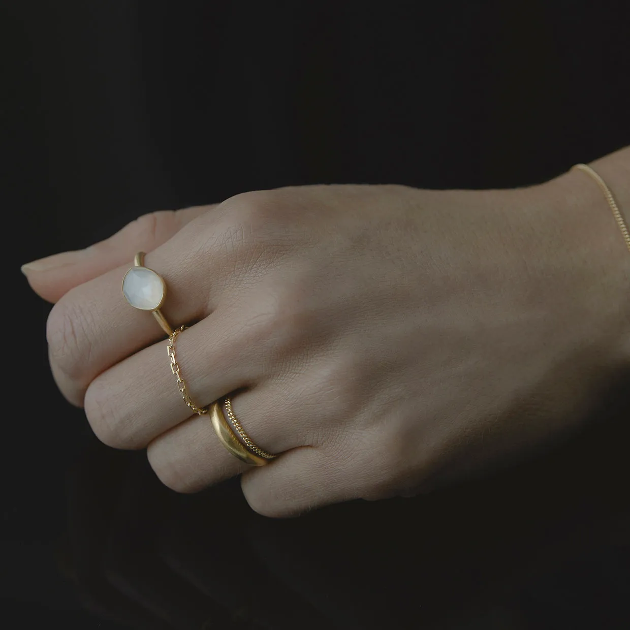 1.75 Carat One-of-a-Kind White Moonstone Ring | WMR1-OOAK