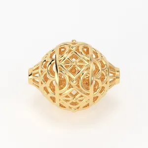 18k Solid Gold Handmade Designer Round Spacer Bead Finding 8mm 9mm 10mm