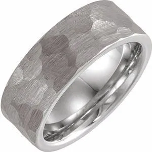 18K White Gold PVD Tungsten 8 mm Band Size 8