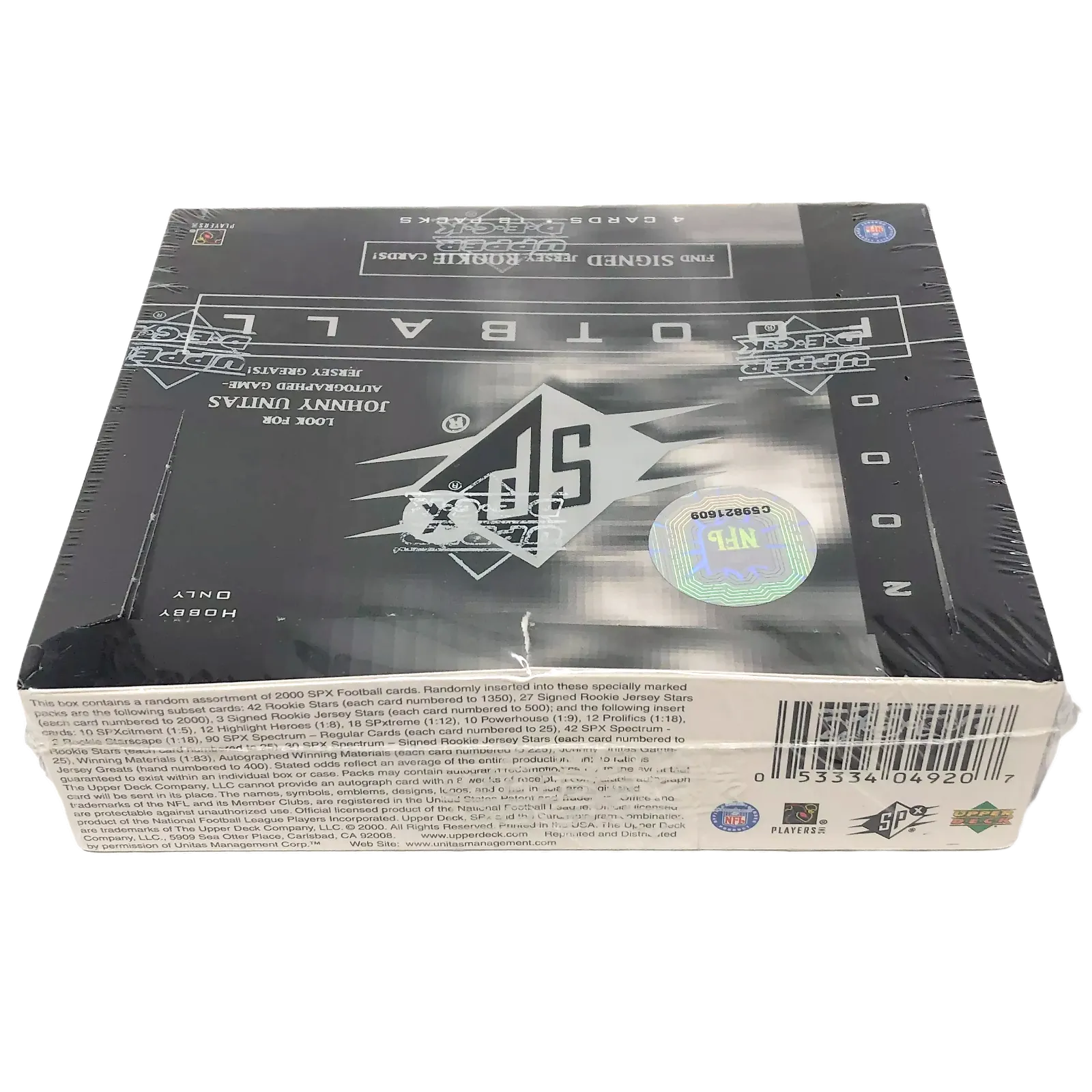 2000 Upper Deck SPx Football Factory Sealed Hobby Box Tom Brady Spectrum RC?
