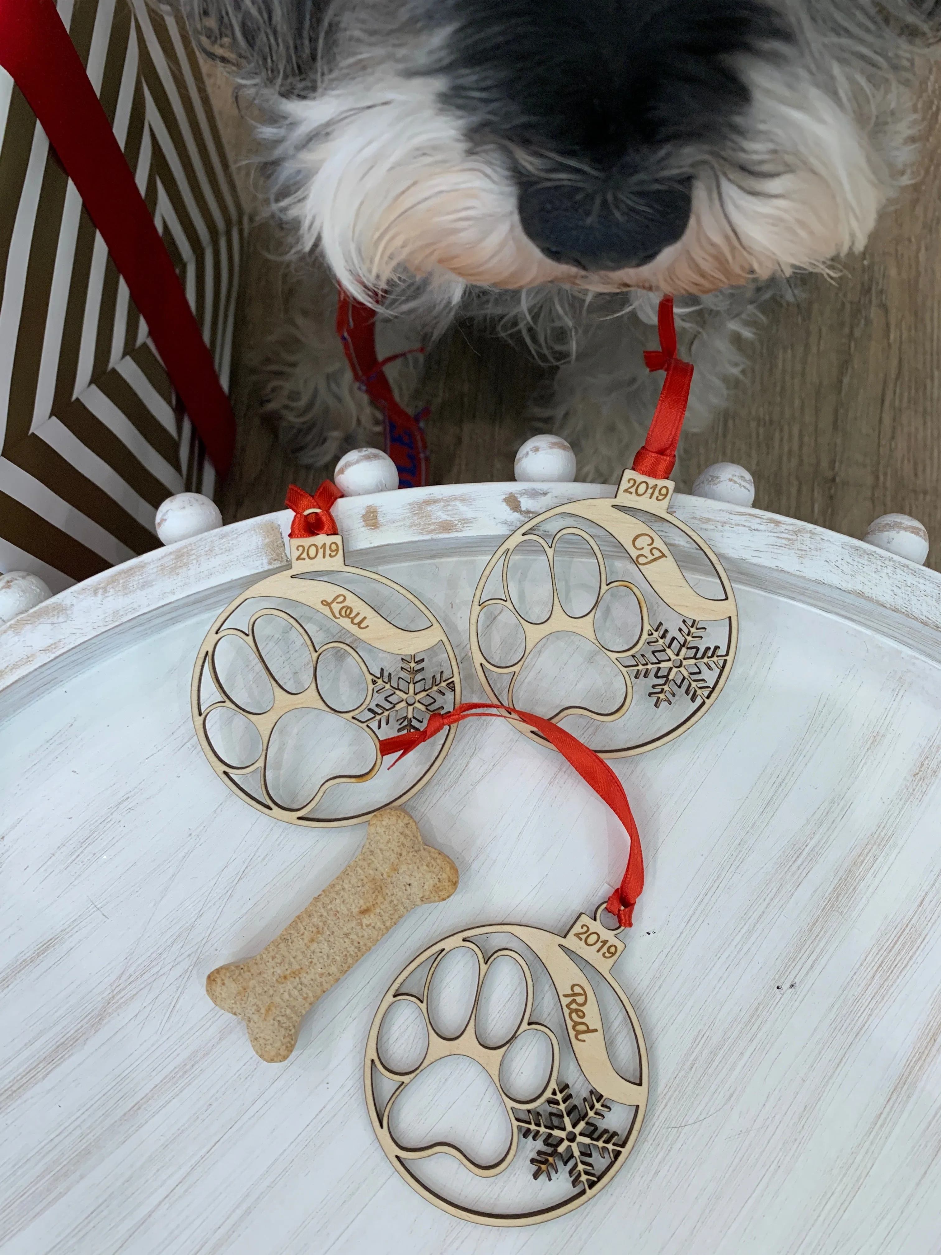 2020 Personalized Cat Dog Pet Paw Christmas Ornament