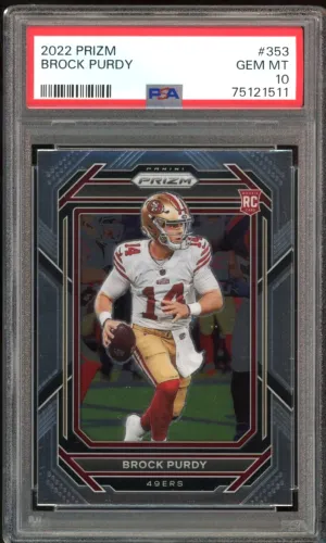 2022 Prizm #353 Brock Purdy RC Rookie 49ers PSA 10 GEM MINT