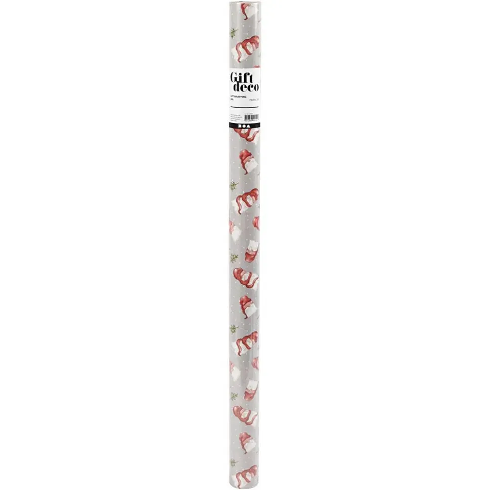 2M Santa With A Large Hat Gift Wraps High-Quality Wrapping Paper Motifs