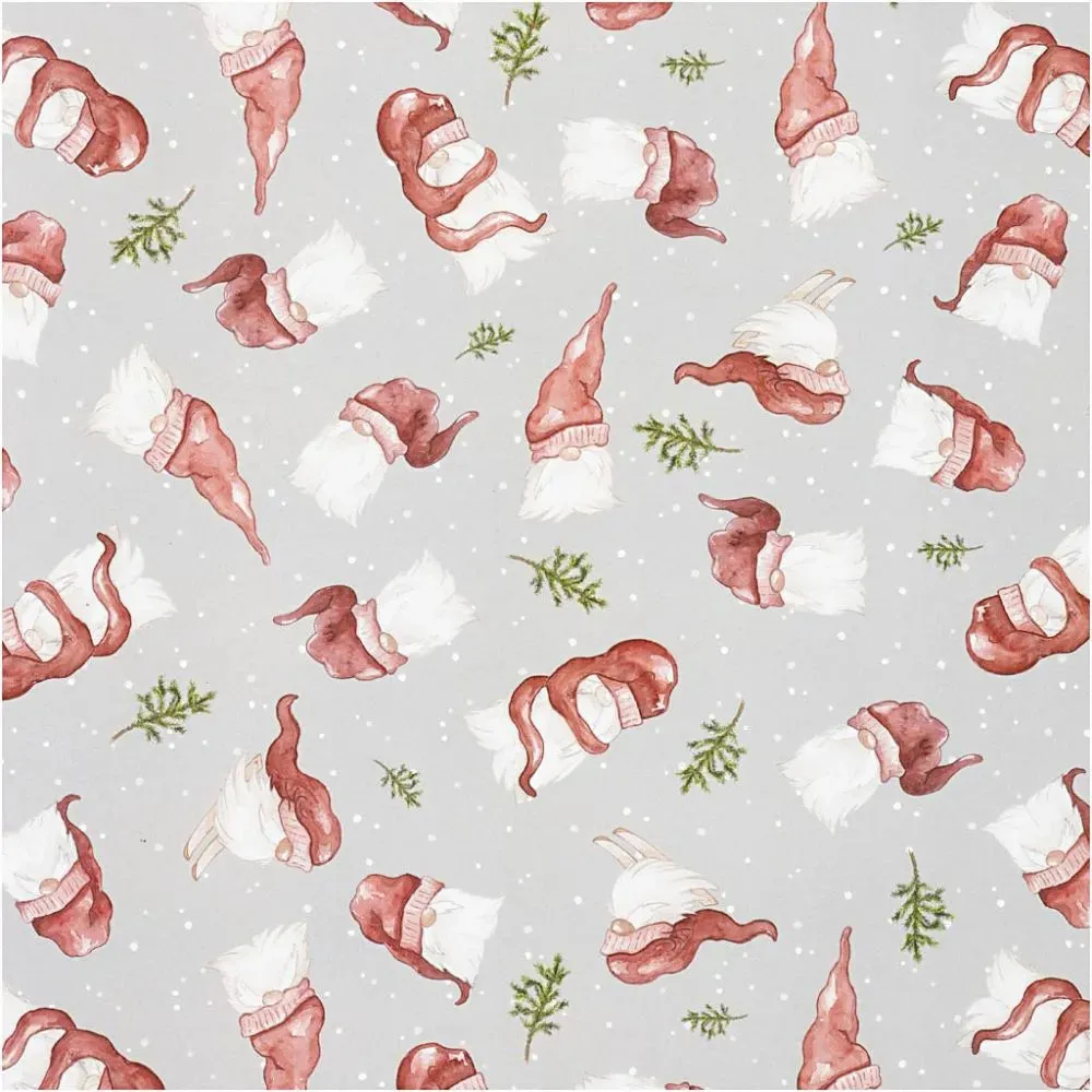 2M Santa With A Large Hat Gift Wraps High-Quality Wrapping Paper Motifs