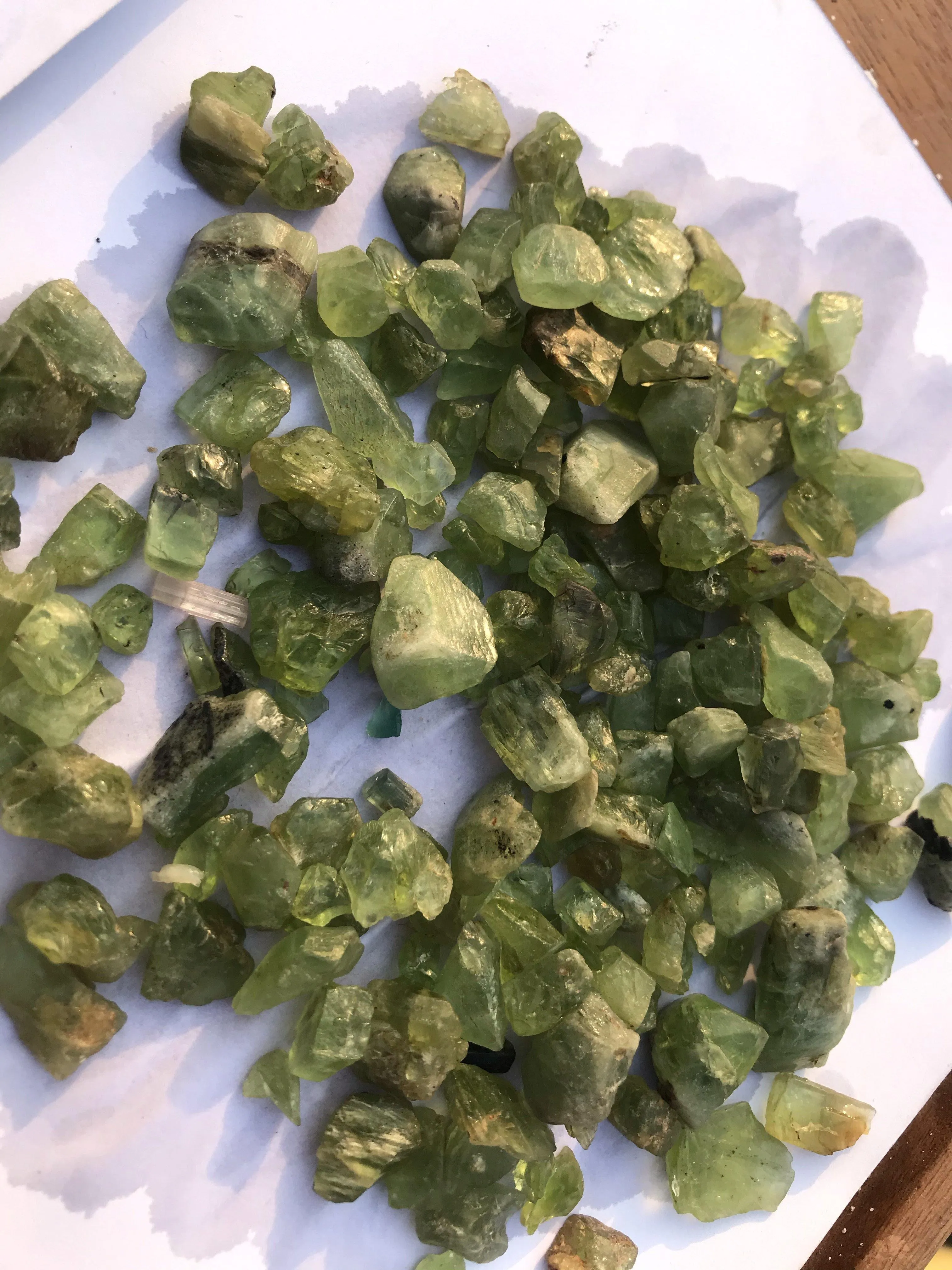 300 Grams Peridot Rough Stones for Cabbing
