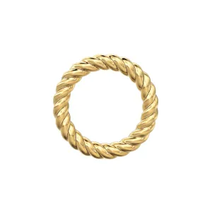 3mm Twisted Rope Design 14k 18k Solid Gold Jump Ring Bail / Gold Finding / Jewelry Making Supply / Essential Supply