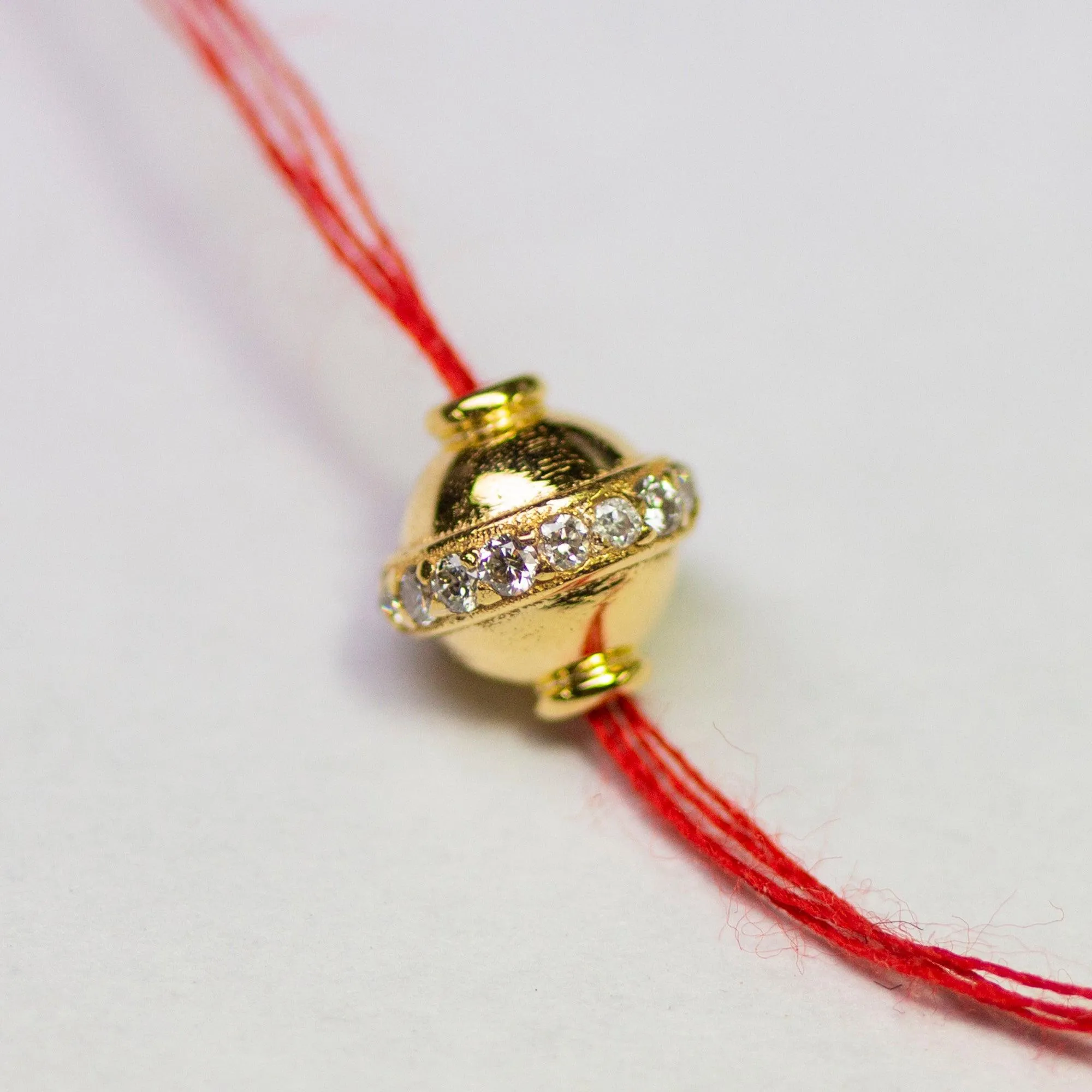 7.5mm 18k Solid Yellow Gold Diamond Saucer Fancy Jewelry Making Spacer Bead
