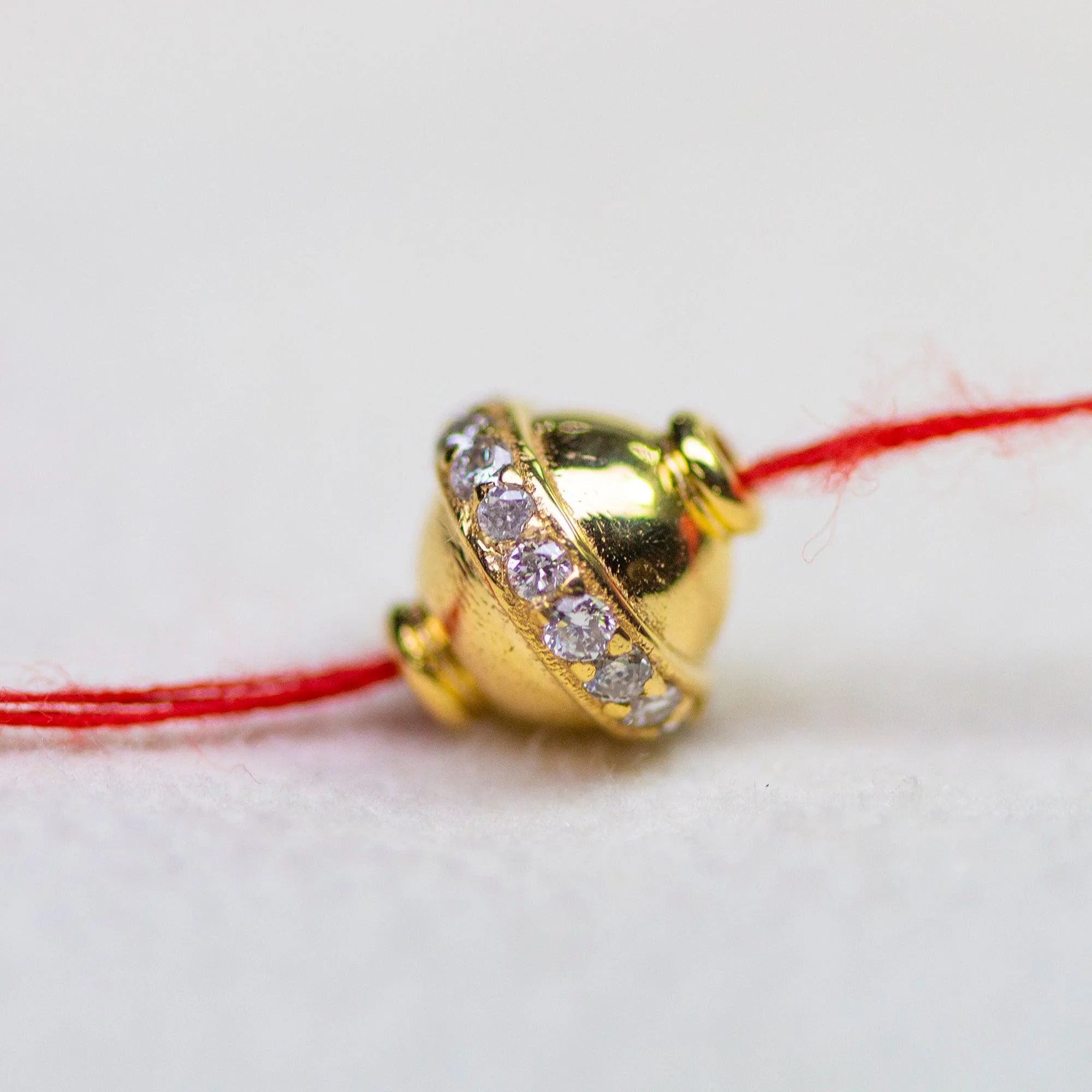 7.5mm 18k Solid Yellow Gold Diamond Saucer Fancy Jewelry Making Spacer Bead