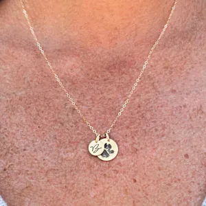 Actual Paw Print Necklace - Pet Paw Print Necklace