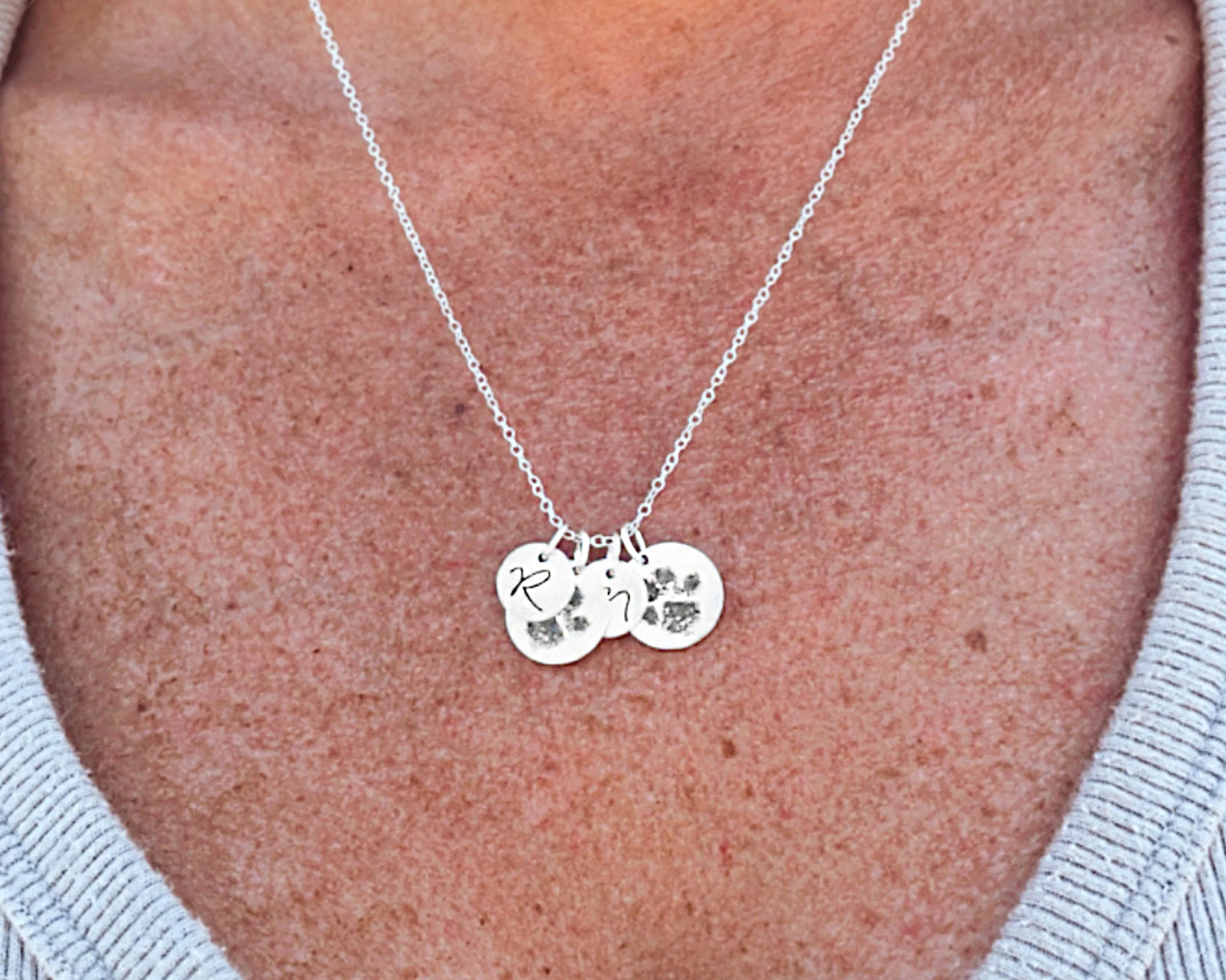 Actual Paw Print Necklace - Pet Paw Print Necklace