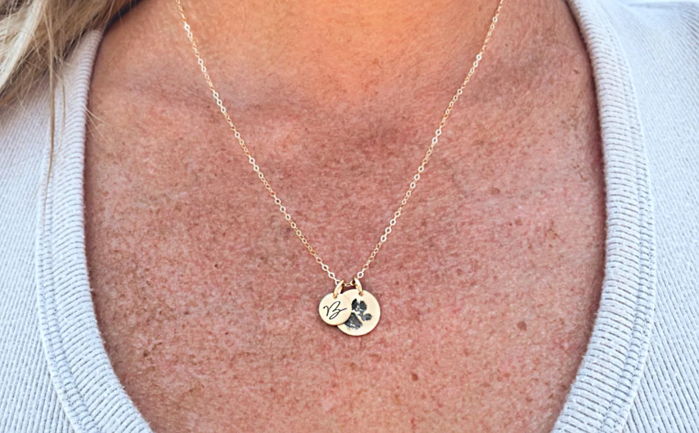 Actual Paw Print Necklace - Pet Paw Print Necklace