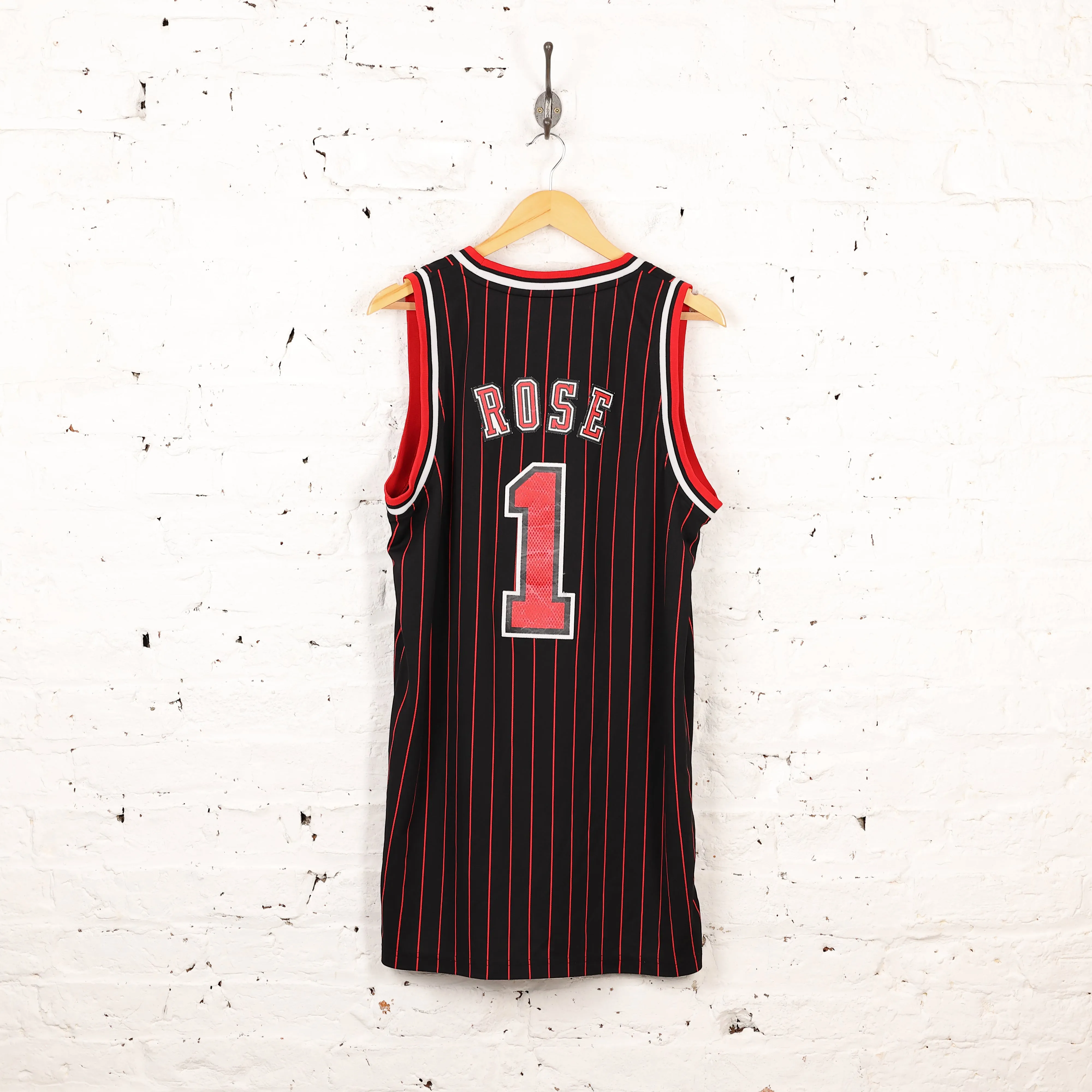 Adidas Chicago Bulls Rose Basketball Jersey - Black - L