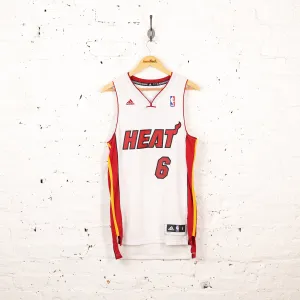 Adidas Miami Heat James Basketball Jersey - White - S