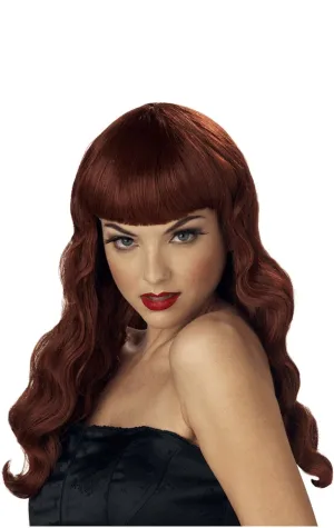 Adult Pin Up Girl Wig RED