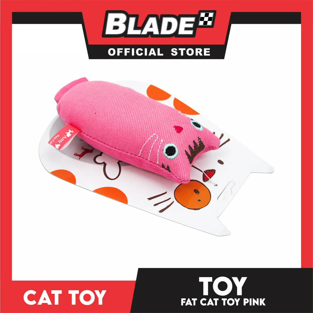 Amy Carol Fat Cat Toy Catnip (Pink) Interactive Plush Cat Toy