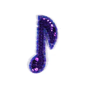 Applique Musical Note Purple