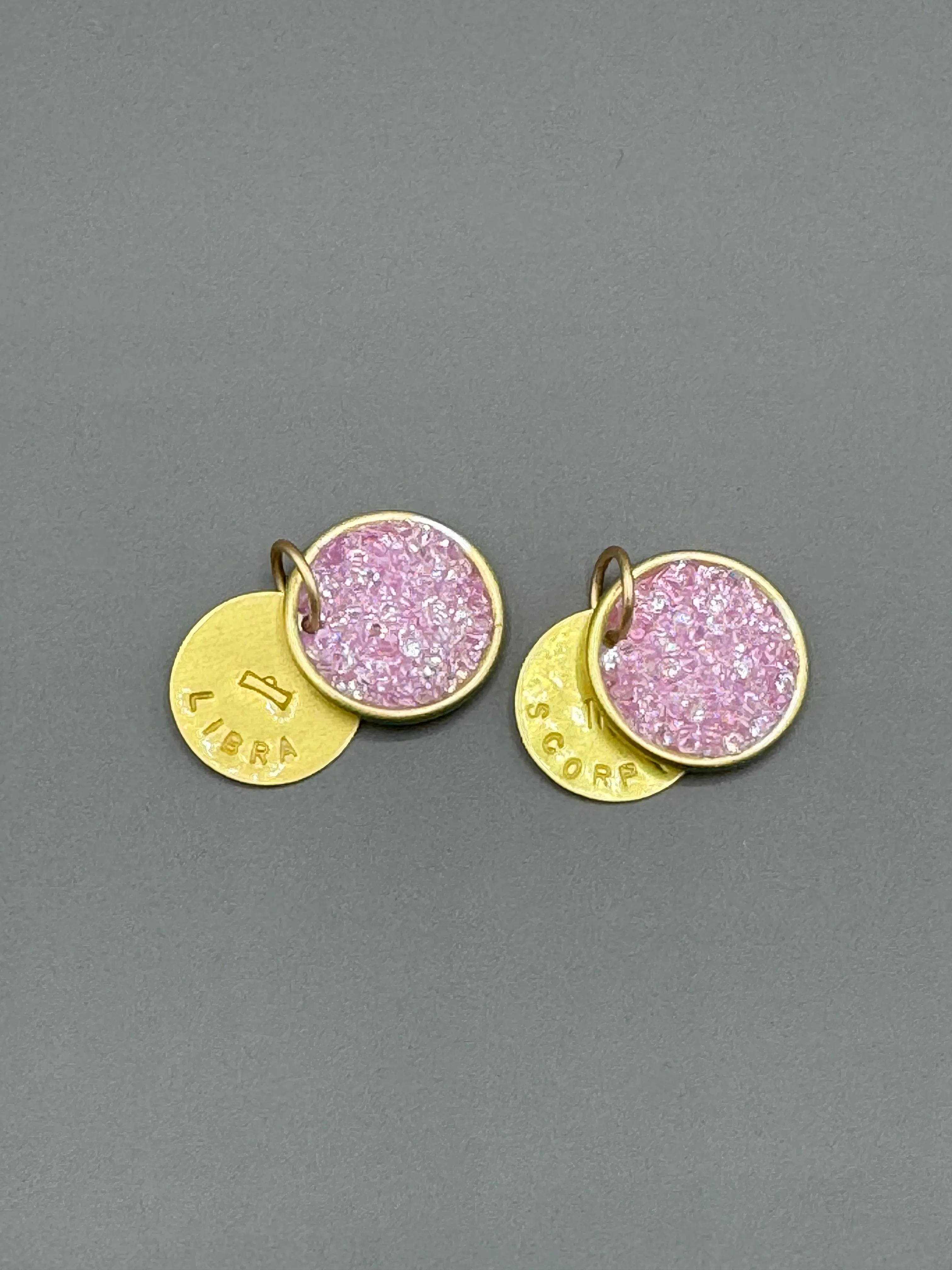Aurora October birthstone and zodiac pendant, Libra or Scorpio
