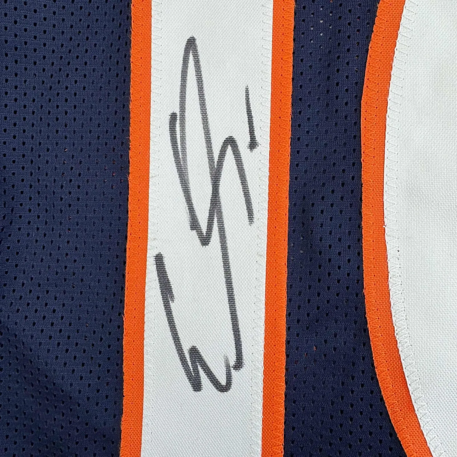 Autographed/Signed Emmanuel Sanders Denver Blue Football Jersey JSA COA