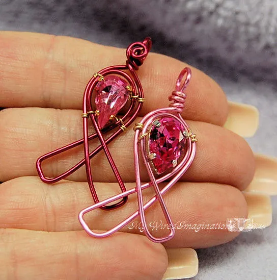 Awareness Ribbon Pendants, Beginners Wire Wrap Jewelry Tutorial