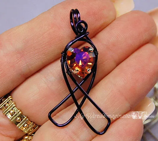 Awareness Ribbon Pendants, Beginners Wire Wrap Jewelry Tutorial