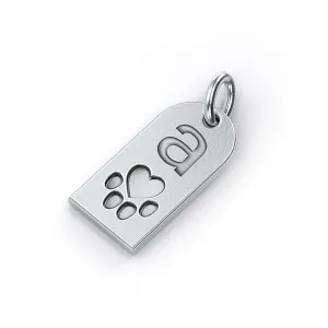 Bailey Dog Tag Paw Print Pendant