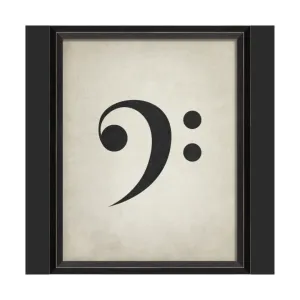 BC Music Note Bass Clef Wall Art - Small