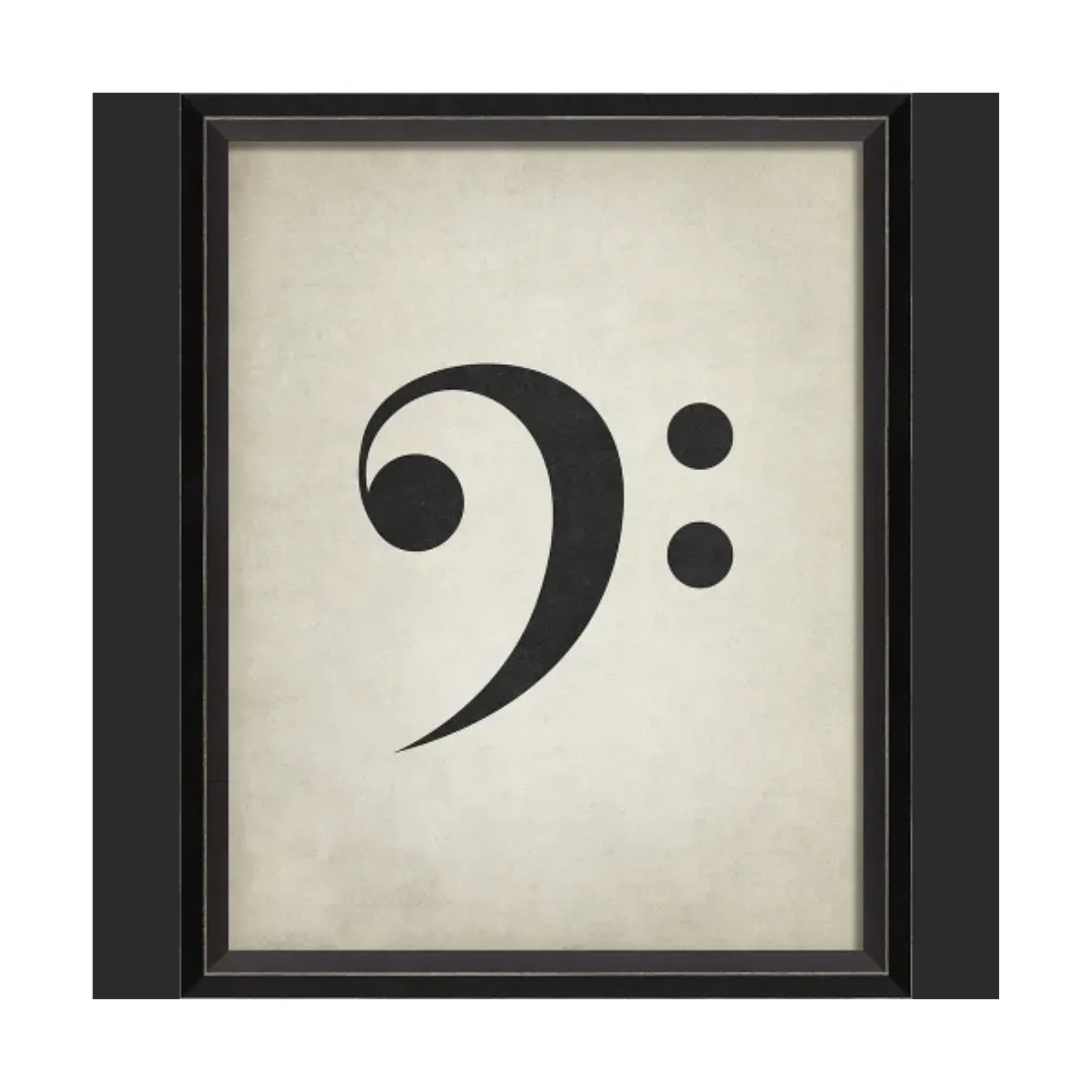 BC Music Note Bass Clef Wall Art - Small