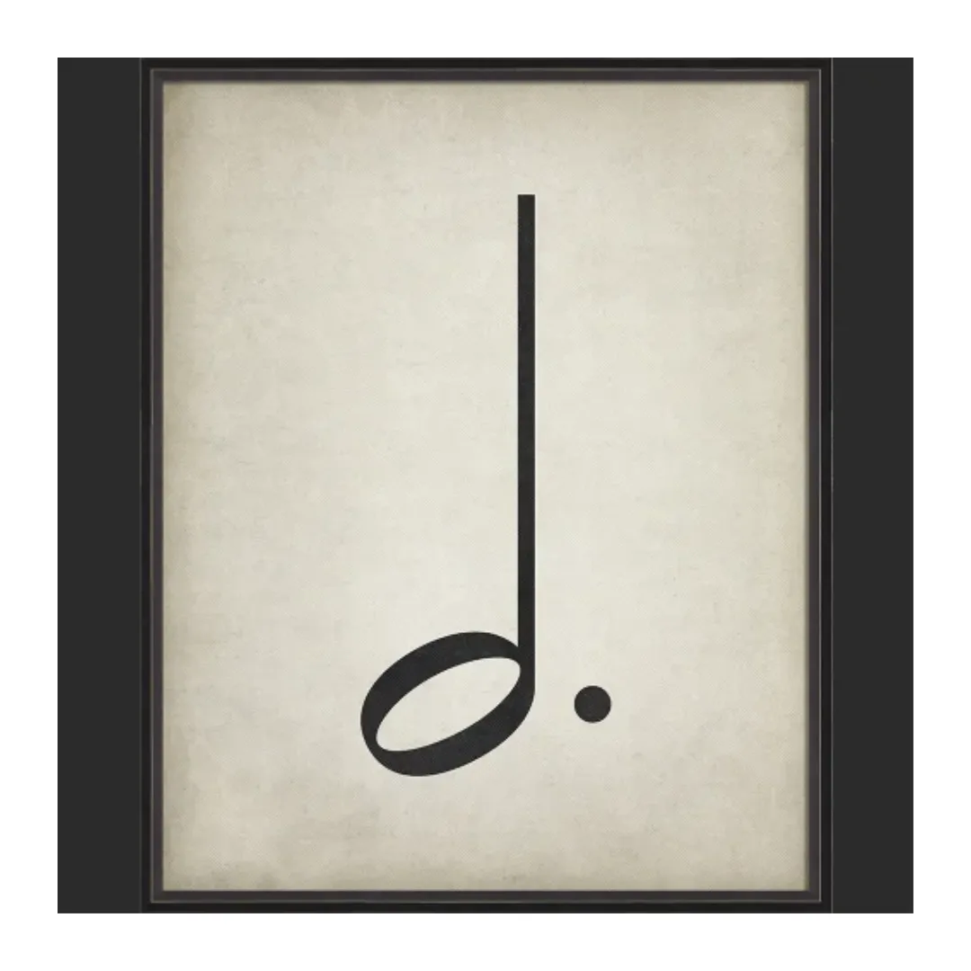BC Music Note Dotted Half Note Wall Art - Large