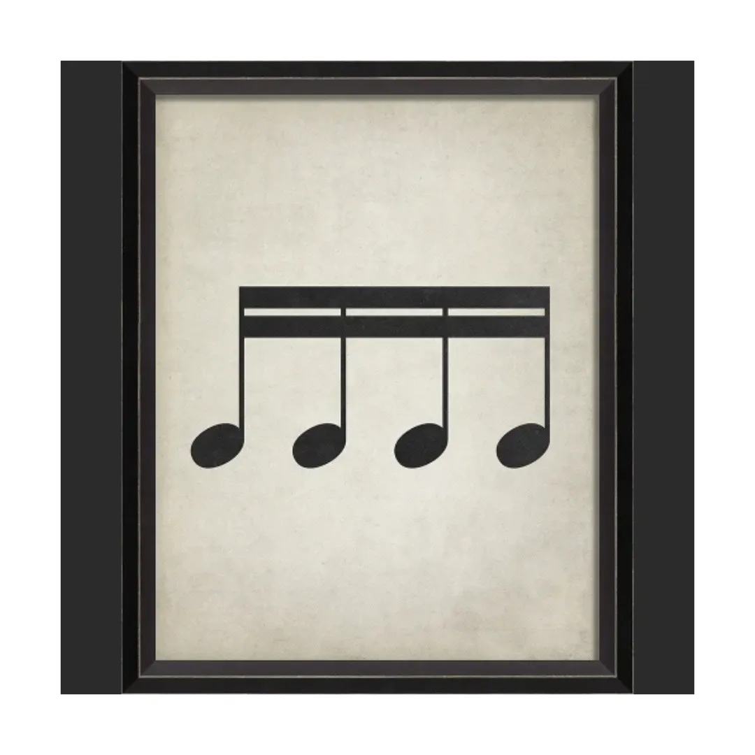 BC Music Note Joined Sixteenth Notes Wall Art - Small