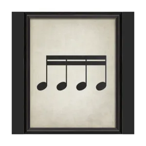 BC Music Note Joined Sixteenth Notes Wall Art - Small
