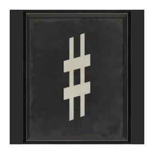 BC Music Note Sharp on Black Wall Art - Small