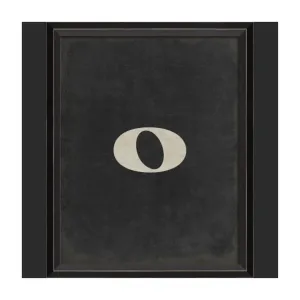 BC Music Note Whole Note on Black Wall Art - Small